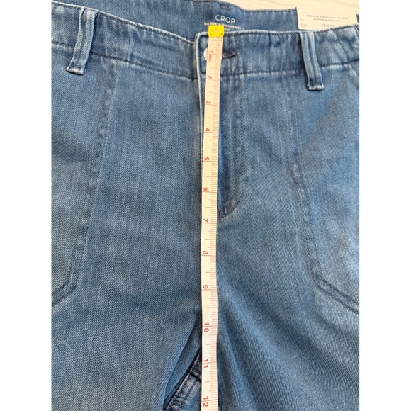 Chicos Denim Utility Crop Jeans Pants Size 1.5 US 10 New cuffed - Picture 8 of 12